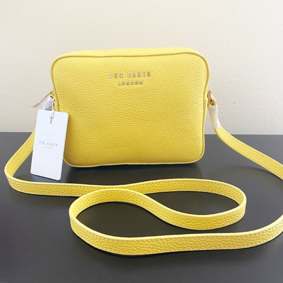 Ted Baker London Handbags - NWT Ted Baker Soft Leather Yellow Camera Bag.